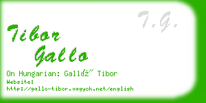 tibor gallo business card